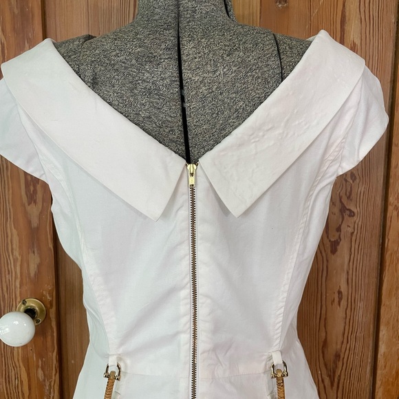 Bergdorf Goodman / Milly NY Boat Neck White Sheath Dress - Size 4 - Picture 15 of 16